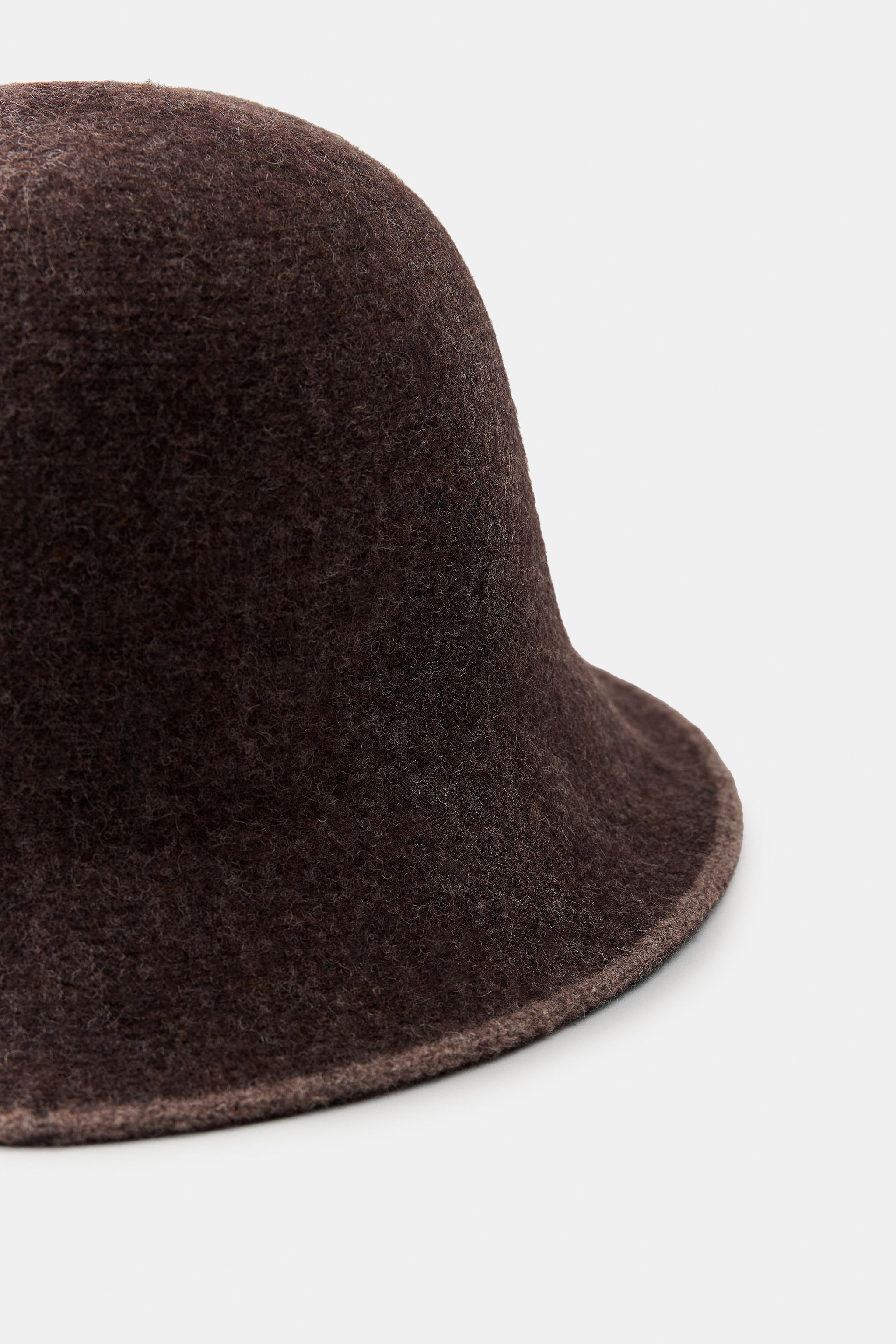 CONTRAST WOOL BLEND HAT